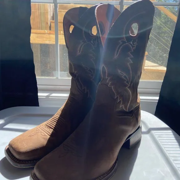Dan Post Men's Abram Western Tan Leather Boots; Size 12